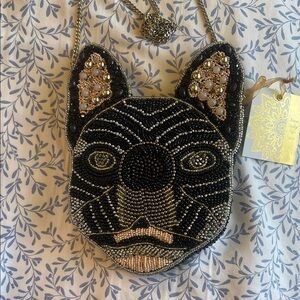 Beaded french bulldog Crossbody Bag NWT